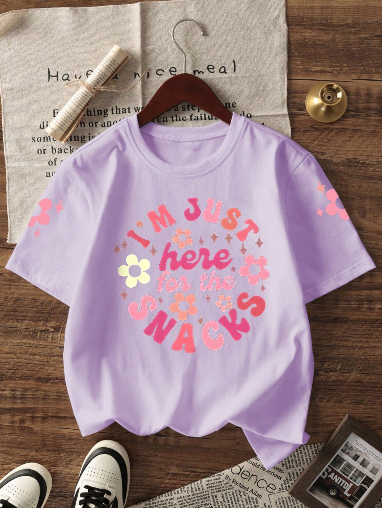 3pcs/Set Girls Casual Printed Round Neck Short Sleeve T-Shirts, Summer Baby Girl Clothing- Eye-Catching T-Shirts That Bring Joy And Happiness To Every Child!