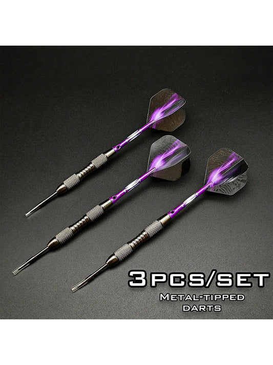 3pcs/Set Premium 20g Tungsten Steel Barrel Darts Set- Perfect For Competitive Play And Casual Fun,Adult Party Games Suitable For Halloween/Christmas/Thanksgiving