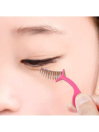 3pcs/Set With Box, Curved Tip Tweezers, Lash Curler And Lash Brush, Combination Of Curved Tweezers And Curved Lash Curler To Better Meet Multi-Level Lash Extension Needs For An Improved Experience