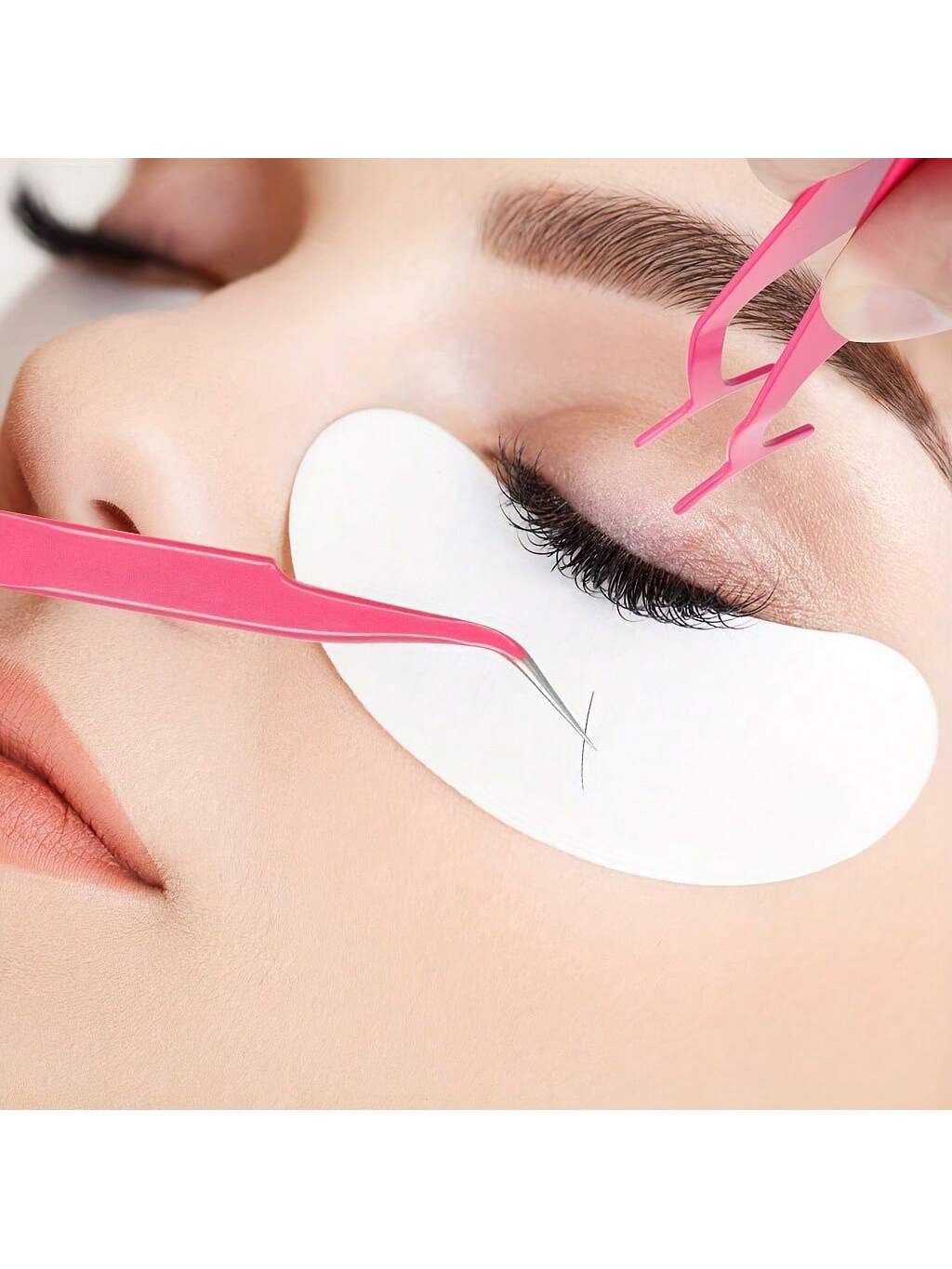 3pcs/Set With Box, Curved Tip Tweezers, Lash Curler And Lash Brush, Combination Of Curved Tweezers And Curved Lash Curler To Better Meet Multi-Level Lash Extension Needs For An Improved Experience