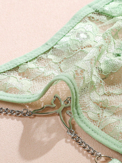 3pcs Sexy Women Metal Chain Thong Panties