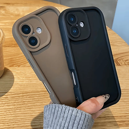 3pcs Solid Color Minimalist Anti-Drop Phone Case Compatible With Apple 17, 16, 15, 14, 13, 12, 11 Pro Max, Air, Applicable To Series