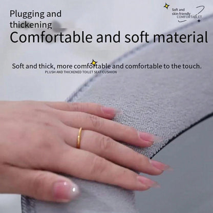 3Pcs Toilet Seat Cover Set Zippered Cute Animal Embroidered Soft Fleece Toilet Tank Lid Cover And Seat Pads