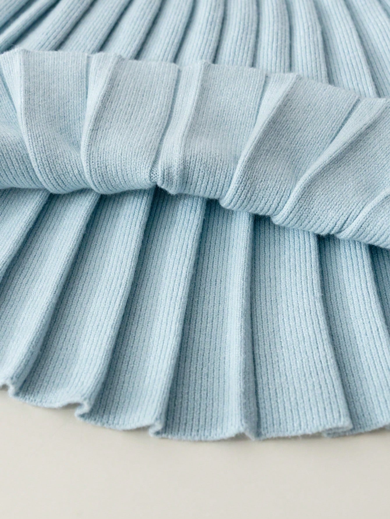 4-7 Years Old Girls Autumn/Winter Light Blue Argyle Bubble Texture Colorblock 3D Bow Round Neck Knitted Sweater & Pleated Skirt 2-Piece Set, Sweet Outfit For Kindergarten, School, Outings, Birth