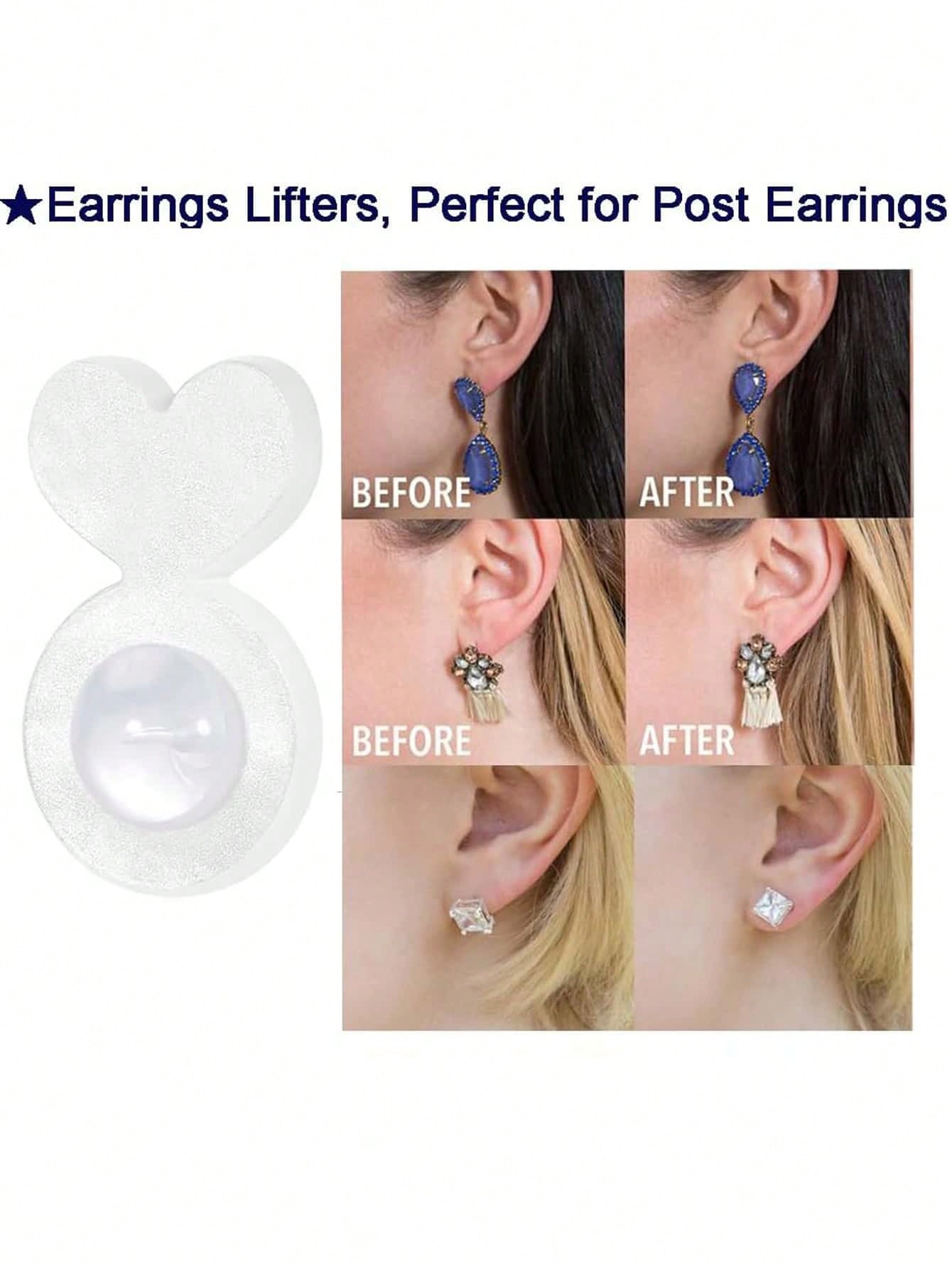 4/8/10/12/14pcs Silicone Ear Pads Set, Anti-Slip Anti-Drop Ear Plugs, Earring Backs, Suitable For Dangle Earrings, Large Earrings, Earring And Ear Lobe Replacement