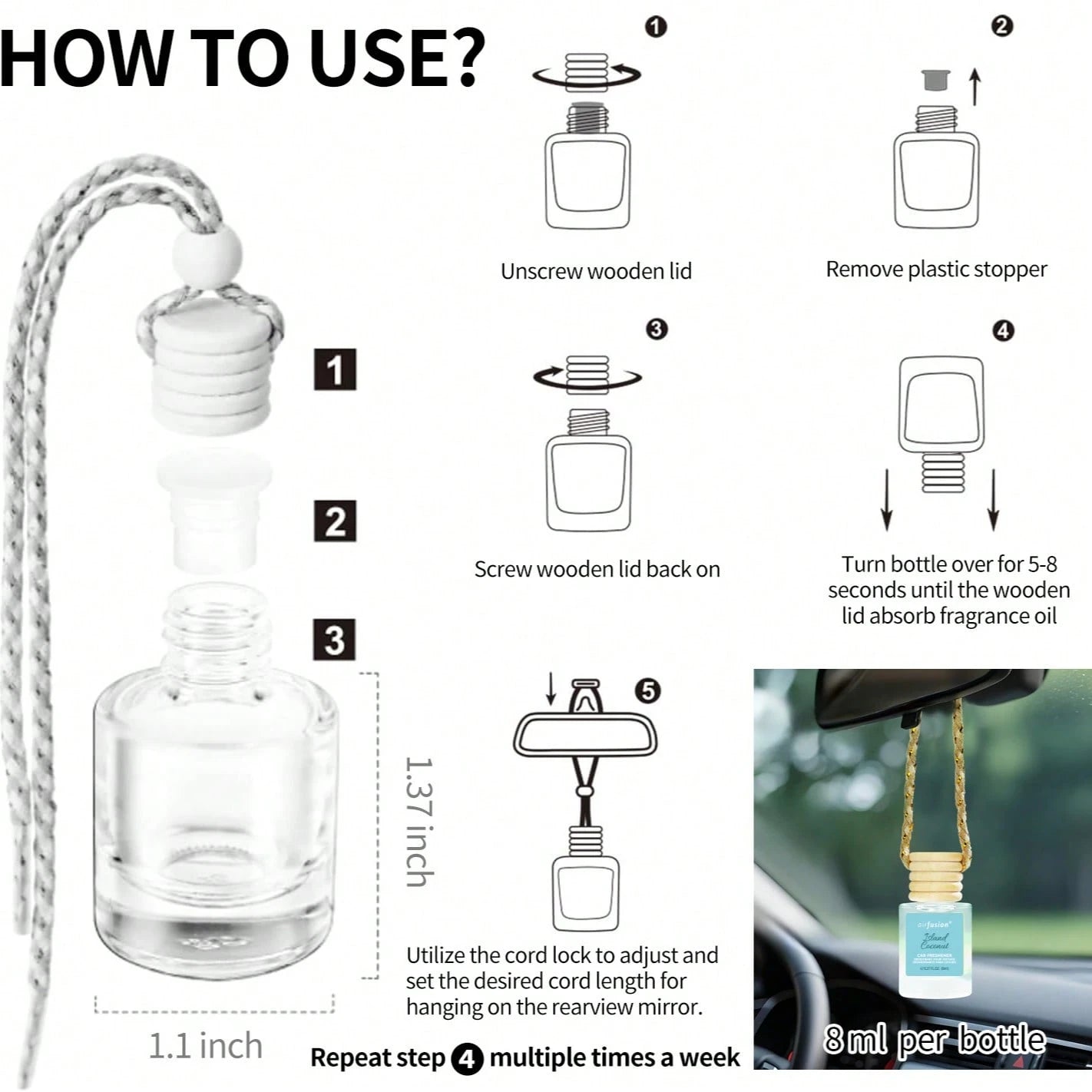 4 Pack Hanging Car Air Freshener & Diffuser| 120-Day Long-Lasting Fragrance| 17 Fragrances All Ages