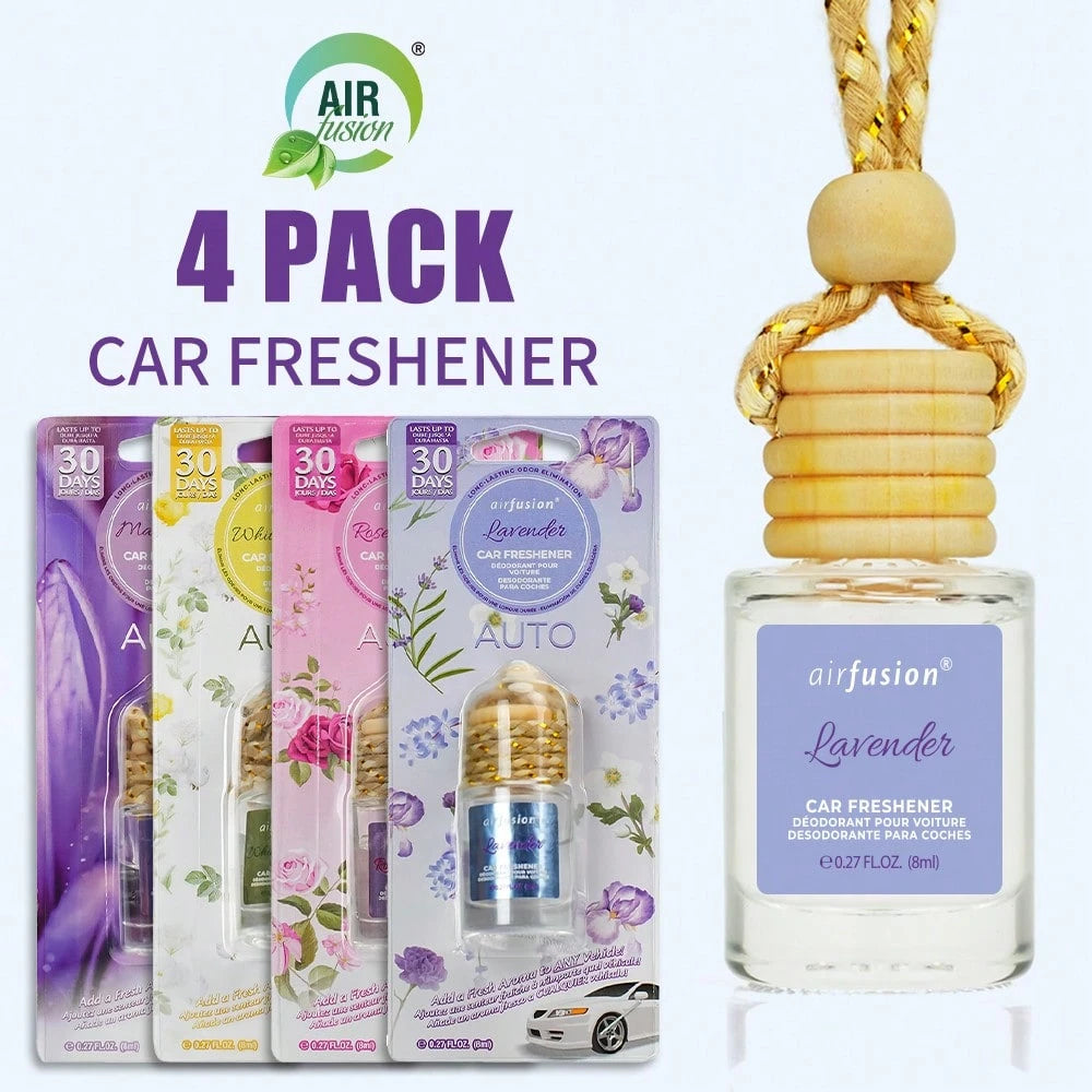 4 Pack Hanging Car Air Freshener & Diffuser| 120-Day Long-Lasting Fragrance| 17 Fragrances All Ages