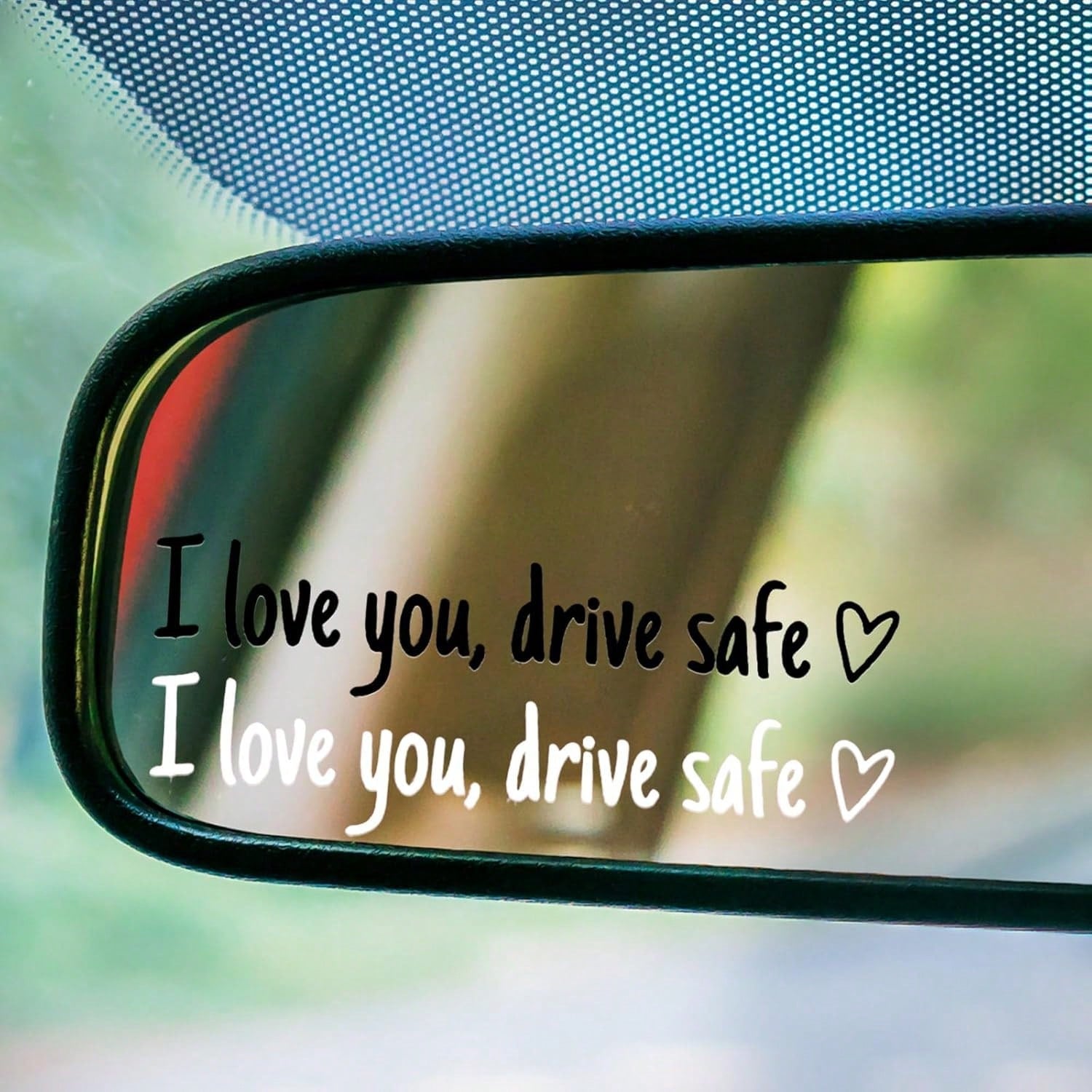 4 Pack I Love You Vinyl Decals For Rearview Mirror – Cute Car Stickers For Windshield Window, Romantic Surprise Gift For Her Him, Daily Love Reminder