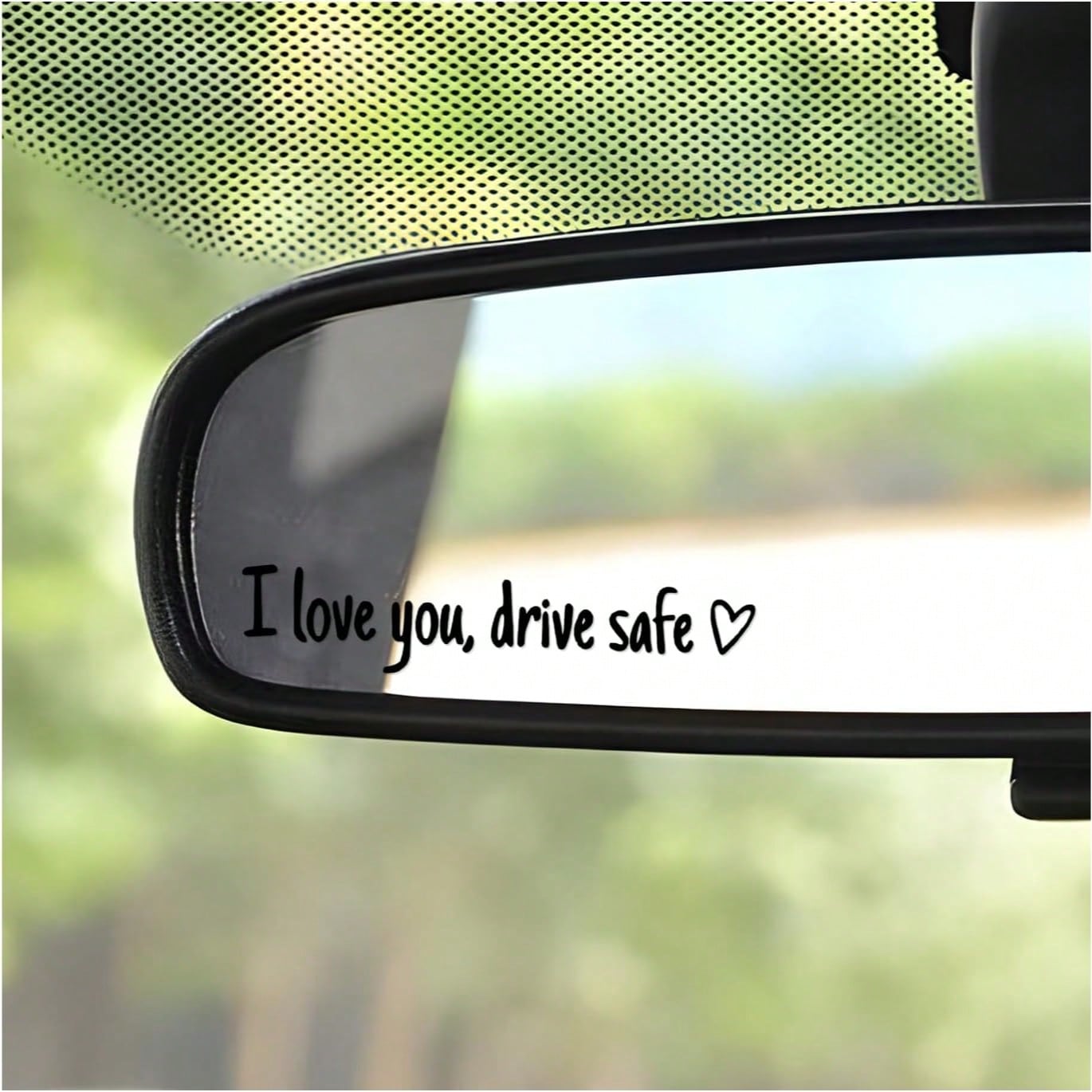 4 Pack I Love You Vinyl Decals For Rearview Mirror – Cute Car Stickers For Windshield Window, Romantic Surprise Gift For Her Him, Daily Love Reminder