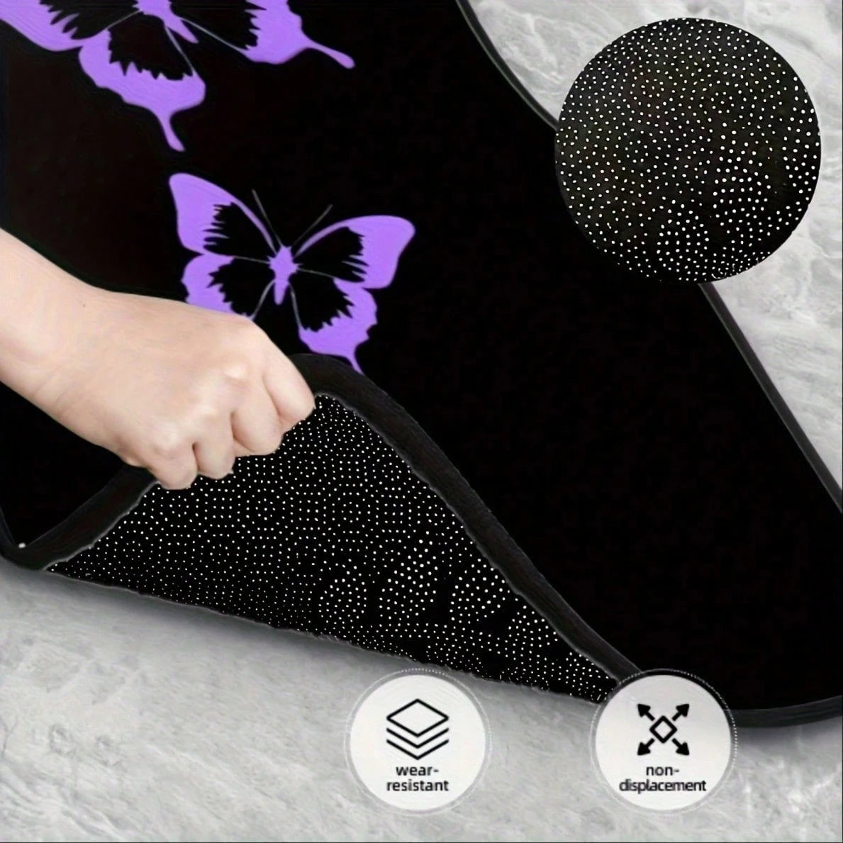 4-Piece Set Of Dazzling Purple Butterfly Car Floor Mats- Comfortable Crystal Velvet Car Floor Mats, Full Coverage For Front And Rear Rows, Car Interior Accessories Suitable For Sedans,, SUVs, And Ot