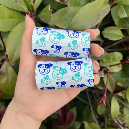 4 Rolls/80pcs Thickened Pet Waste Bags, Scented, Cute Design, Suitable For Cleaning Various Pet Waste, Lemon Fragrance, Multiple Colors & Cute Combinations, Convenient Pet Cleaning Supplies
