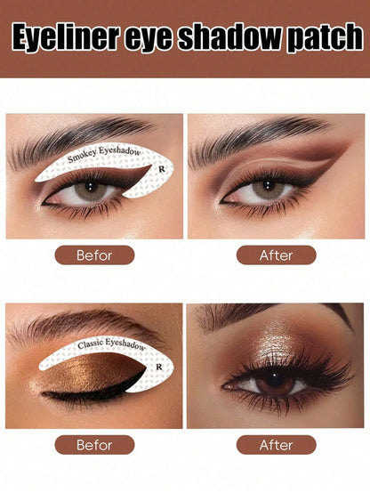 4 Sheets 32pcs Eye Makeup Stencils Eyeliner Eyebrow Stickers 4 Different Patterns Western Eyeliner Eyebrow Shaping Stencils Makeup Stickers Eyeliner Makeup Tool Cat Eye Eyeliner Auxiliary Stickers Eye