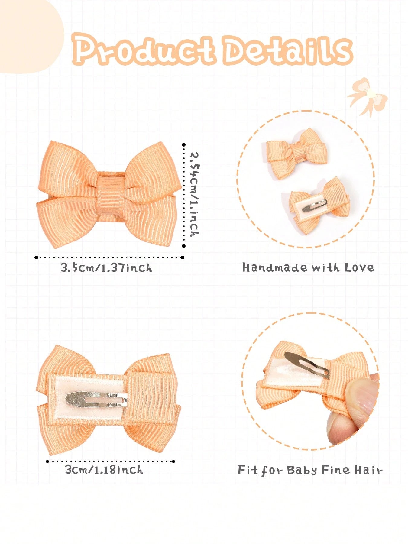 40Pcs Baby Hair Clips Mini Snap Clips Pastel Colors Hair Bows, Non-Slip Clips, Fit For Newborn Baby Fine Hair,Holiday Party Baby Hair Accessories