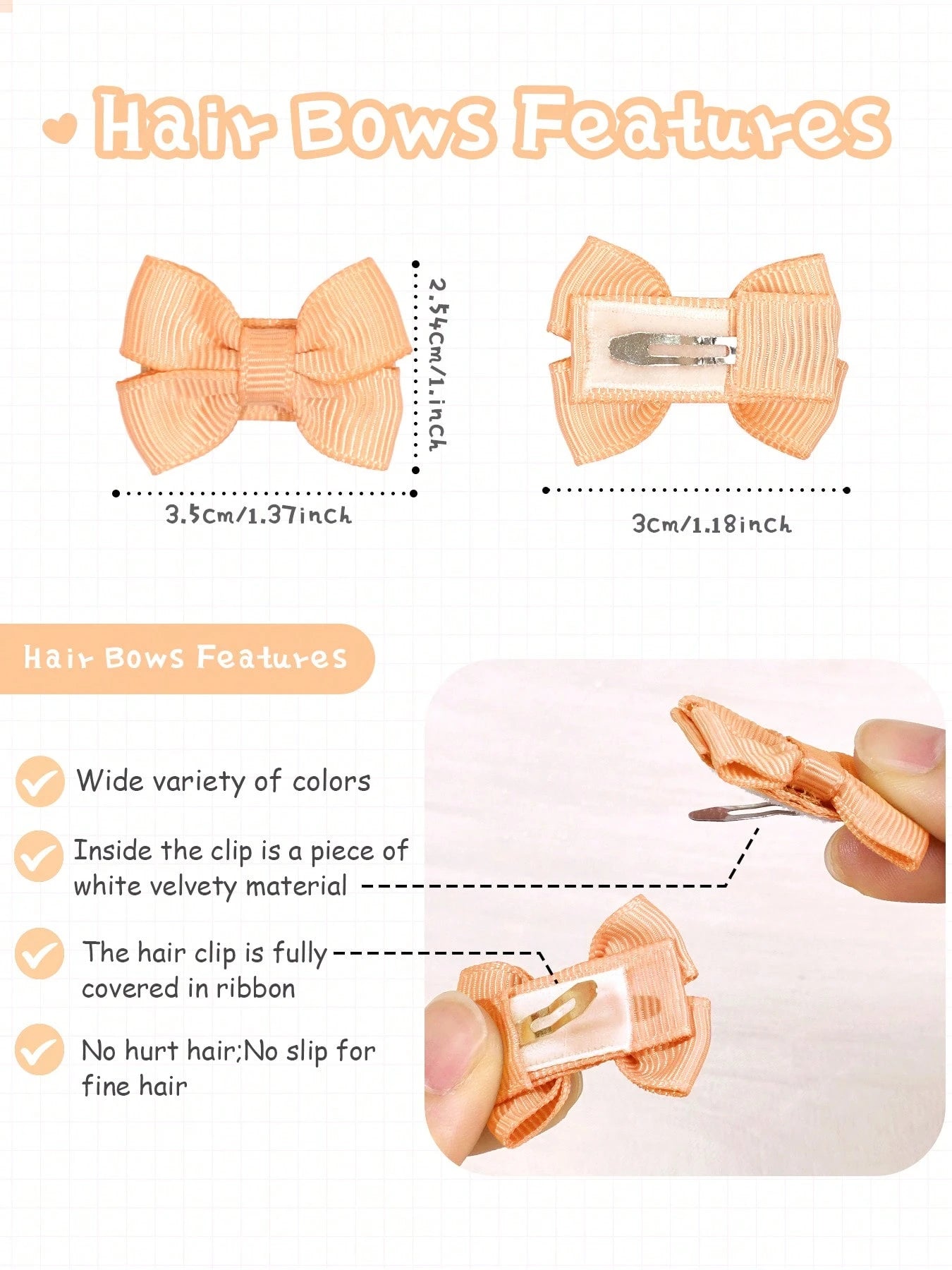 40Pcs Baby Hair Clips Mini Snap Clips Pastel Colors Hair Bows, Non-Slip Clips, Fit For Newborn Baby Fine Hair,Holiday Party Baby Hair Accessories