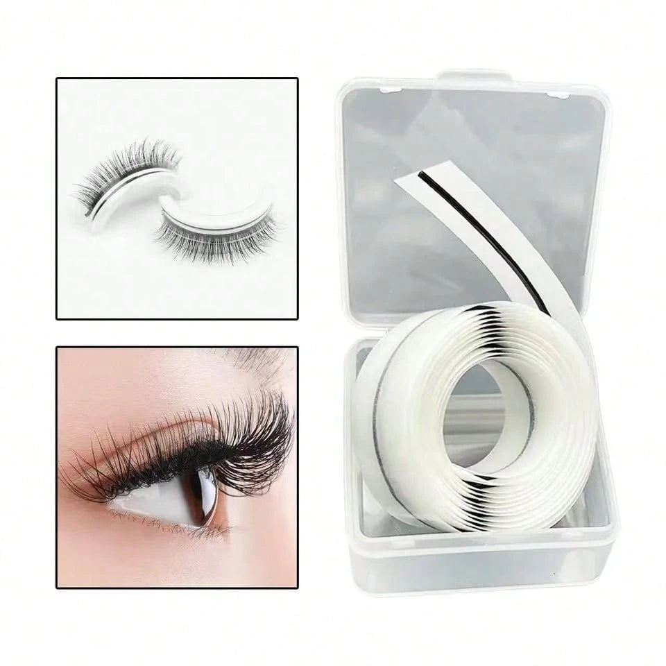 40pcs Self-Adhesive False Eyelashes, No Glue Needed, DIY Black Lashes, Waterproof, Reusable, Long-Lasting Adhesive, Eyelash Extension Tools, Self-Stick Lash Strips, Eyelash Glue Alternative, Glue-Free