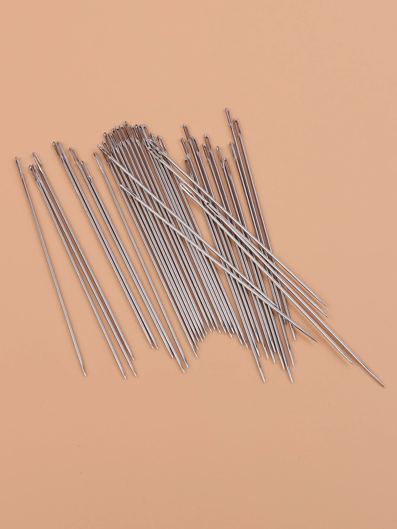 40pcs/set Stainless Steel Needle & 1pc Sewing Thimble Ring & 1pc Thread Stripper, Classic Sewing Needle & Protect Finger & Needle Threader For Home