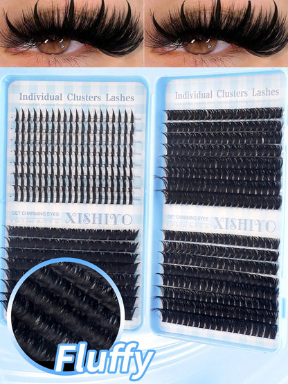 448pcs Eyelash Extension Kit, Includes Eyelash Curler, Eyelash Glue And Tweezers, Suitable For DIY Home Use