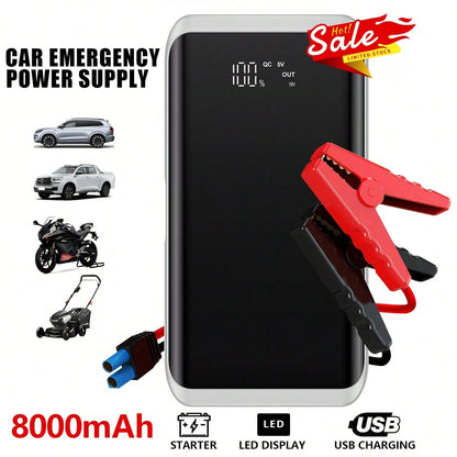 4500A Peak Car Battery Booster, Fast Emergency Start For Flat Battery Gas Cars, USB Charger & LED Flashlight, Portable Roadside Rescue Kit, Perfect Gift For Men Husband Dad Son, Winter-Ready Travel Ge