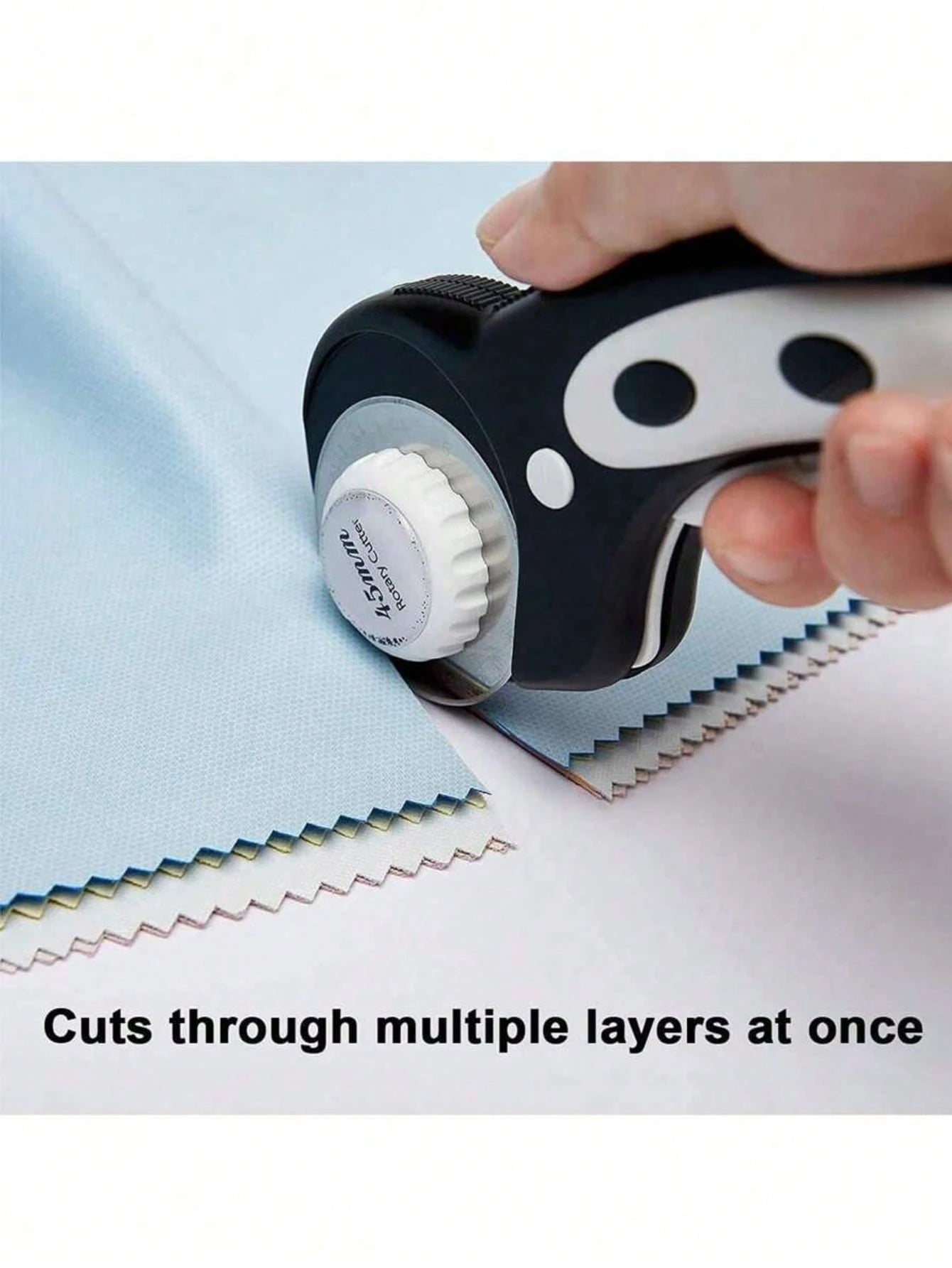 45mm Rotary Cutter With Spare Blades, Ergonomic Handle Roller Cutter With Locking Device, Suitable For Fabric, Leather, Crafts, Sewing, Quilting, Fabric Rotary Cutter, Modern Home Sewing Rotary Cutter