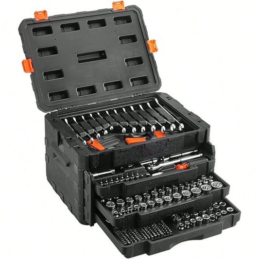 46 PCS Socket Wrench Set, Ratchet Wrench Set And Extension Rod Pan Head Slide Rod Extension Socket For Car Repair And Home Use.