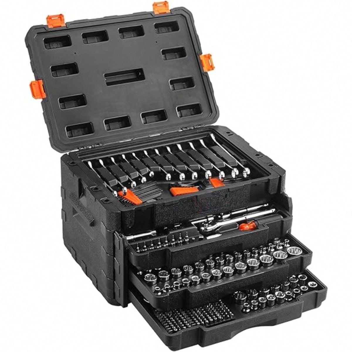 46 PCS Socket Wrench Set, Ratchet Wrench Set And Extension Rod Pan Head Slide Rod Extension Socket For Car Repair And Home Use.