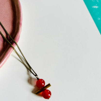 Brass/Red Carnelian