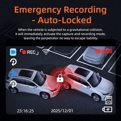 4K Dash Cam Front And Rear With 32GB Card, Built-In 5G WiFi, Dash Camera For Cars 4K Front And 1080P Rear, Dashcams For Cars Loop Recording, Gravity Sensor, 24-Hours Parking Mode