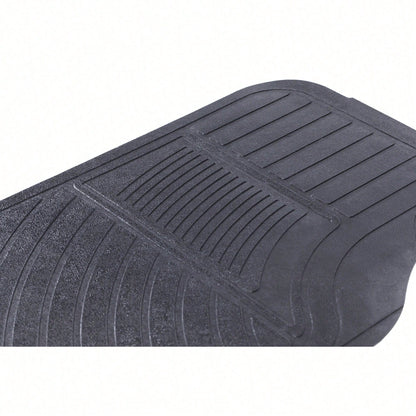 4PC Rubber Light Duty Floor Liner Cursor Black- Universal