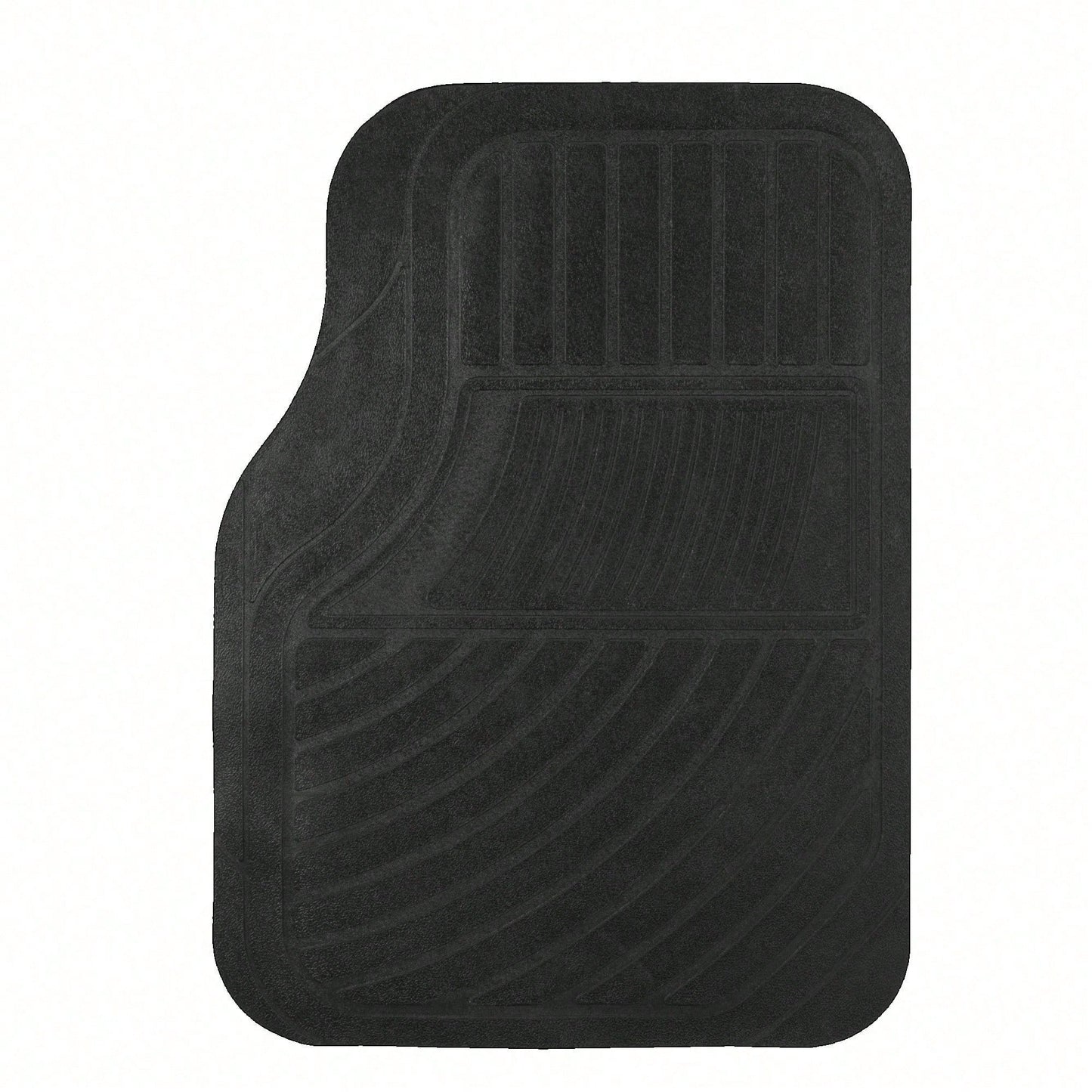 4PC Rubber Light Duty Floor Liner Cursor Black- Universal