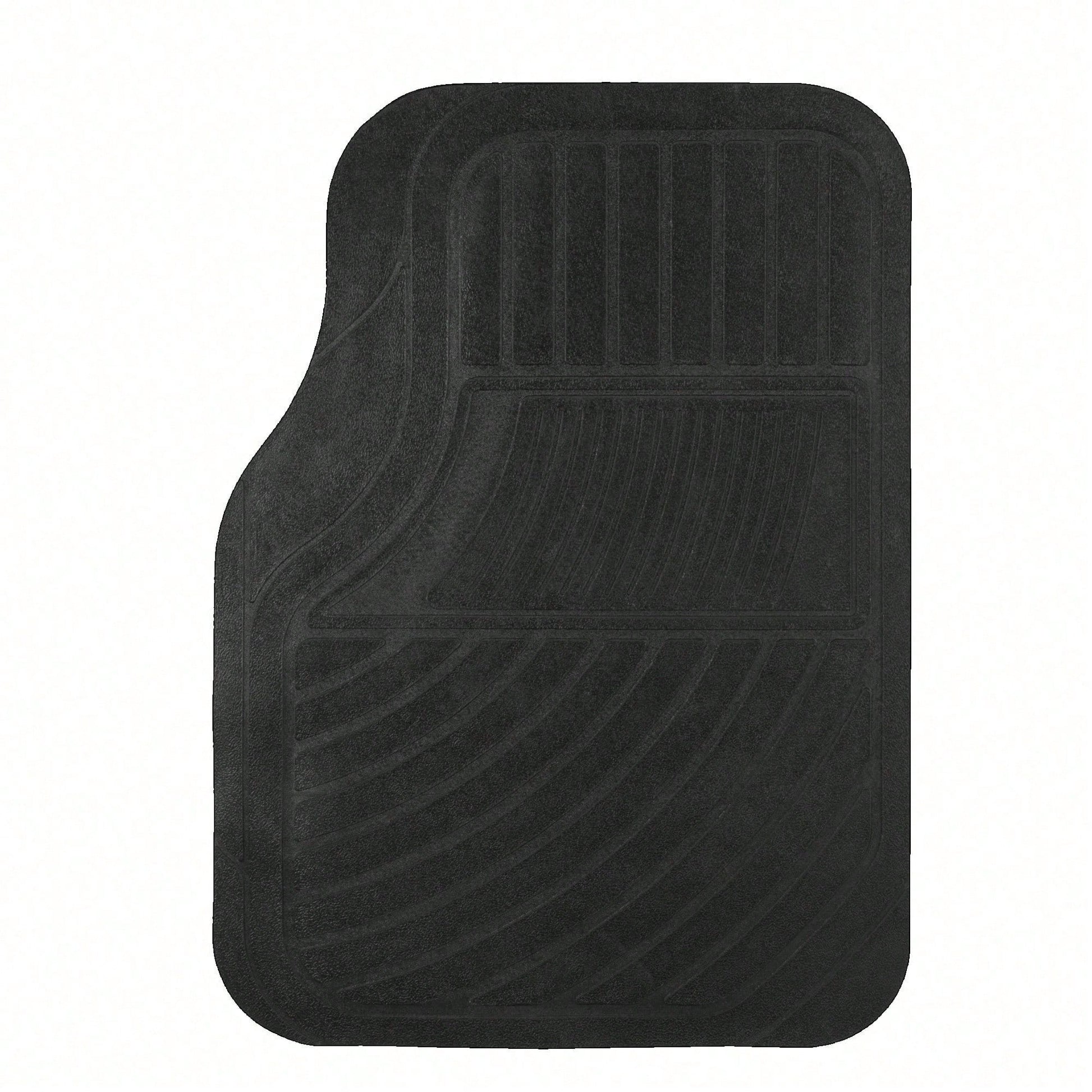 4PC Rubber Light Duty Floor Liner Cursor Black- Universal
