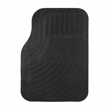 4PC Rubber Light Duty Floor Liner Cursor Black- Universal