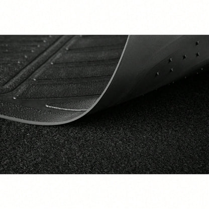 4PC Rubber Light Duty Floor Liner Cursor Black- Universal