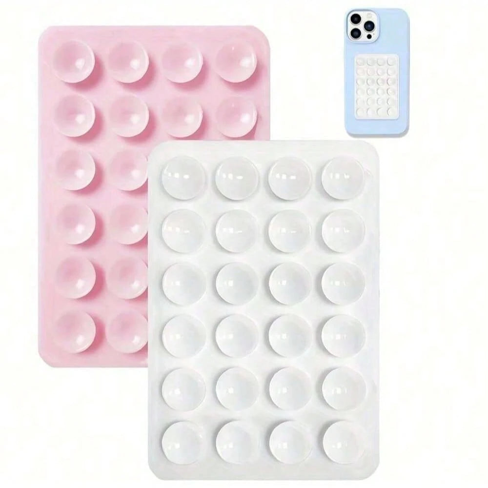 4pcs/3pcs/2pcs/1pc Silicone Adhesive Phone Grip, Compatible With All Phone Models Suction Cup Phone Case Holder, Hands-Free Adhesive Phone Grip, Selfie And Video Phone Finger Mirror Stand