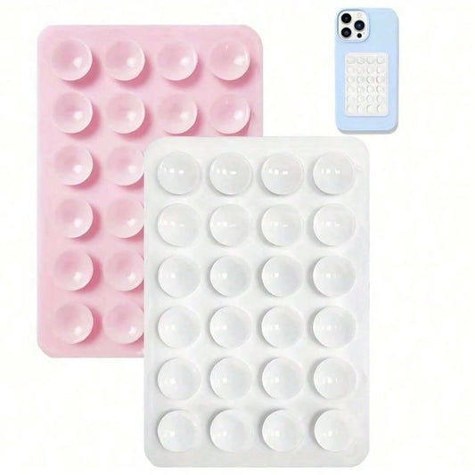 4pcs/3pcs/2pcs/1pc Silicone Adhesive Phone Grip, Compatible With All Phone Models Suction Cup Phone Case Holder, Hands-Free Adhesive Phone Grip, Selfie And Video Phone Finger Mirror Stand