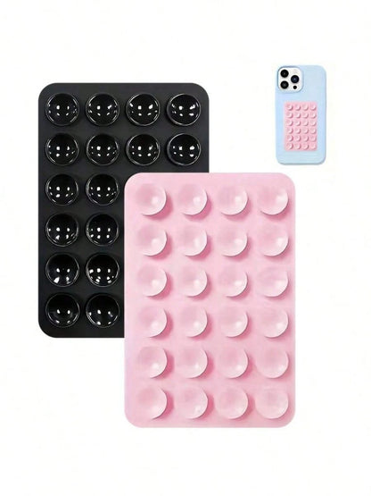 4pcs/3pcs/2pcs/1pc Silicone Adhesive Phone Grip, Compatible With All Phone Models Suction Cup Phone Case Holder, Hands-Free Adhesive Phone Grip, Selfie And Video Phone Finger Mirror Stand