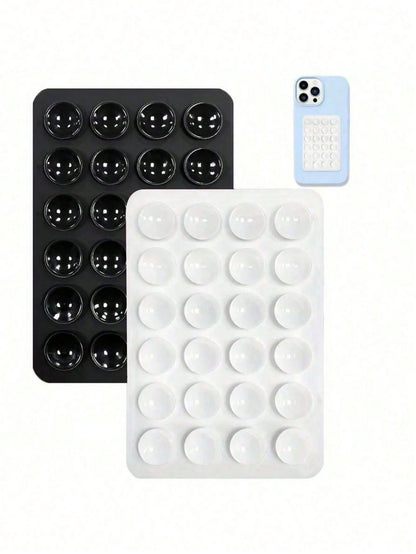 4pcs/3pcs/2pcs/1pc Silicone Adhesive Phone Grip, Compatible With All Phone Models Suction Cup Phone Case Holder, Hands-Free Adhesive Phone Grip, Selfie And Video Phone Finger Mirror Stand
