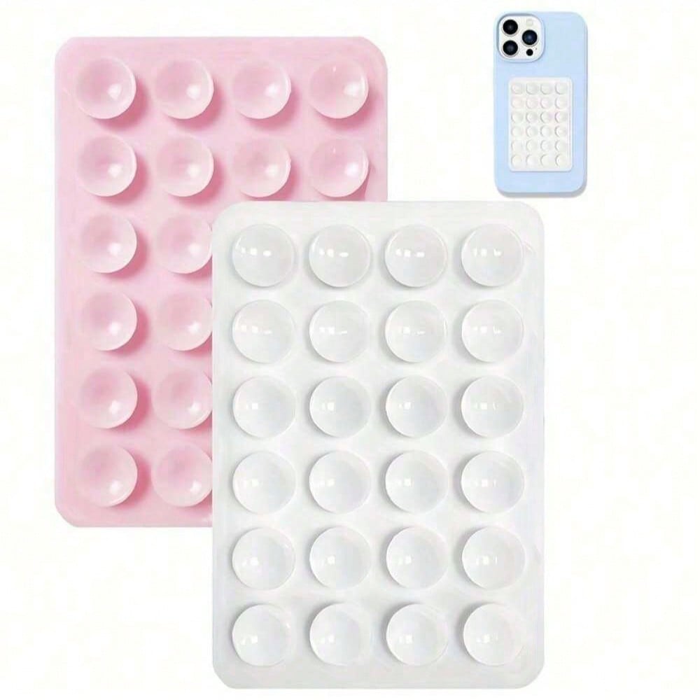 4pcs/3pcs/2pcs/1pc Silicone Adhesive Phone Grip, Compatible With All Phone Models Suction Cup Phone Case Holder, Hands-Free Adhesive Phone Grip, Selfie And Video Phone Finger Mirror Stand