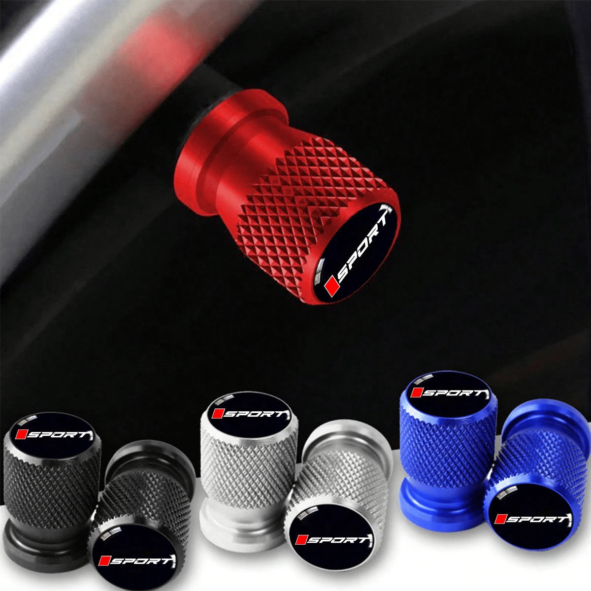 4pcs/8pcs Glow In The Dark Valve Caps, Valve Caps, Universal Fluorescent Tire Valve,Daytime Light Absorption, Long Light Effect Time. The Car's Luminous Valve Is Green, Pink, Blue, Yellow. The Car Tir