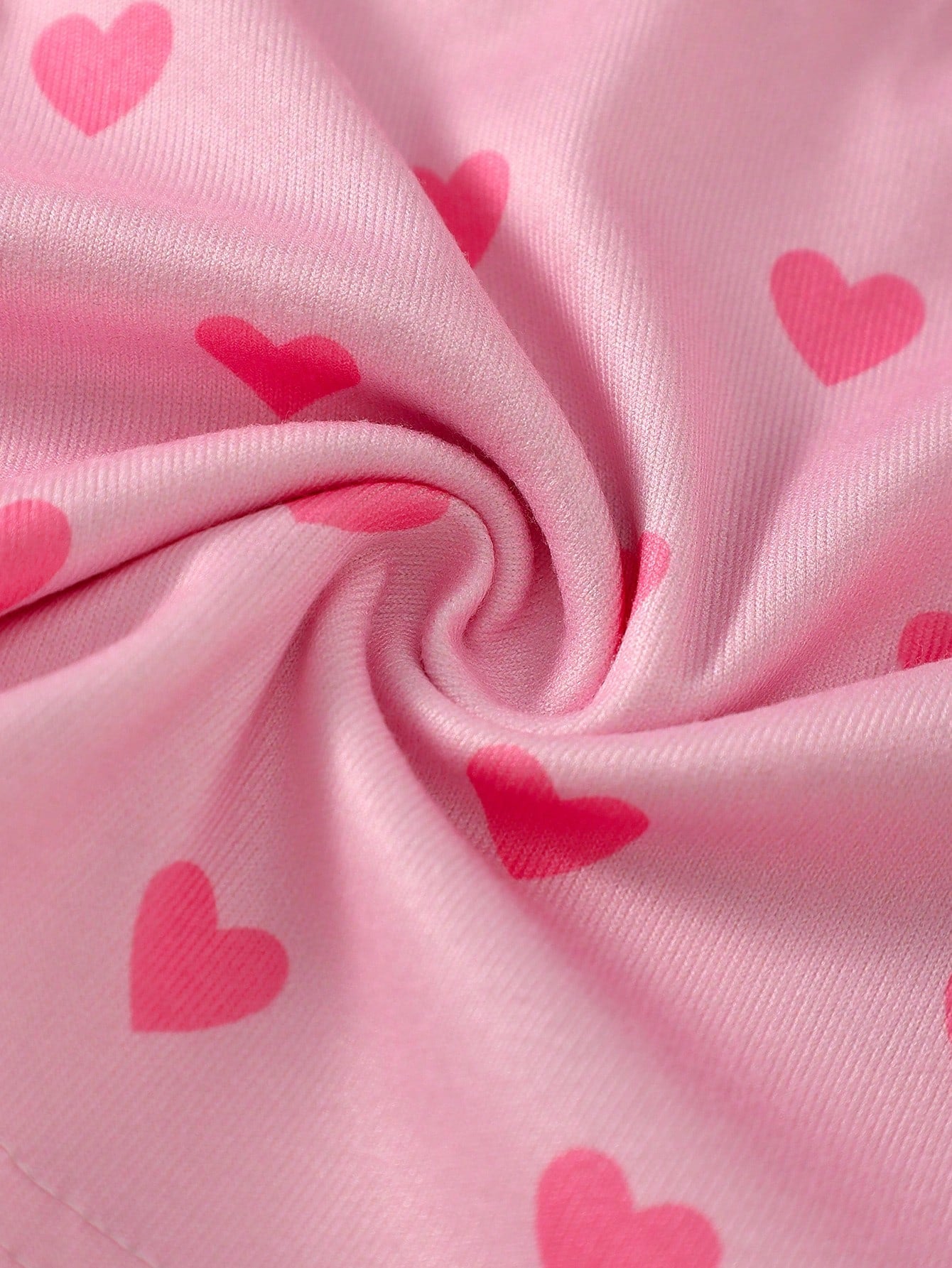 4pcs Baby Girl Sweet Cute Elegant Casual Daily Comfortable Soft Skin-Friendly High Elasticity Tight Knit Fabric Pink Heart Rabbit Cartoon Print Camisole Top And Shorts Pajama Set Loungewear