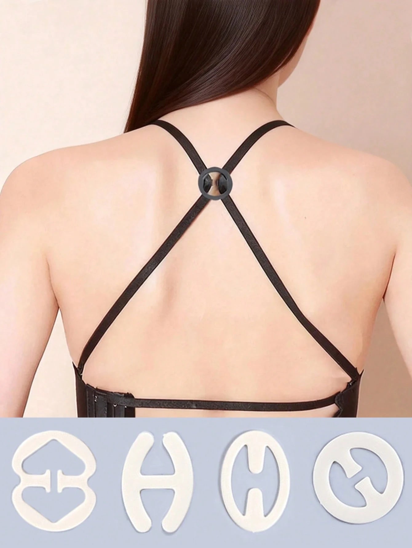 4pcs Back Bra Control Clips, Anti-Slip Buckle, Anti-Exposure Buckle, Women's Lingerie Accessories