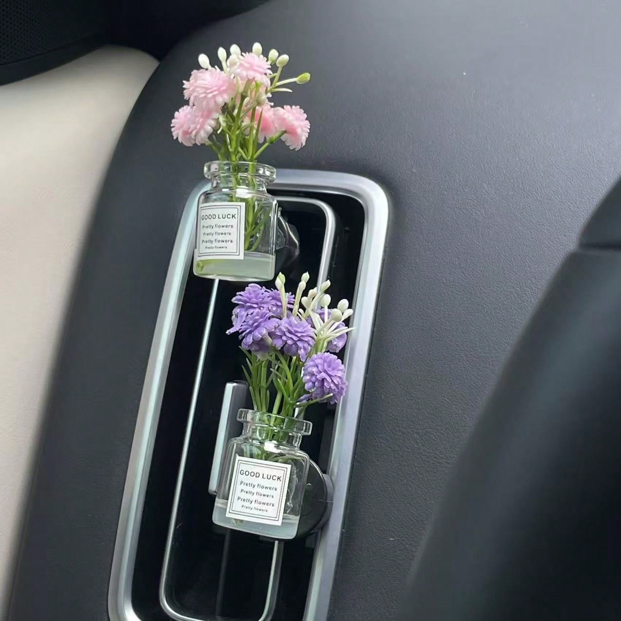 4pcs Car Air Outlet Artificial Flower Air Conditioner Clip Aromatherapy Car Decoration Car Perfume Fragrance Light Car Supplies Female