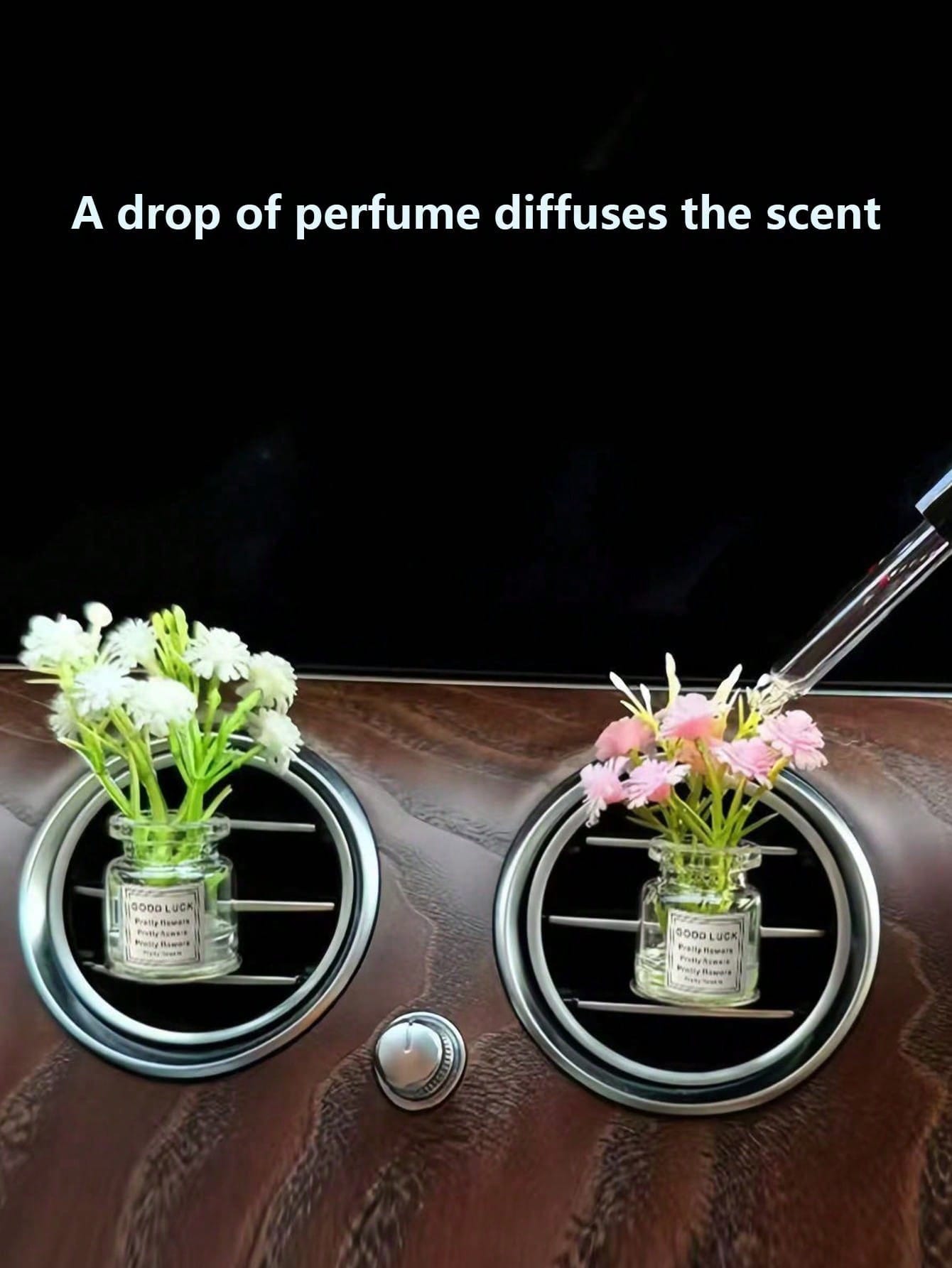 4pcs Car Air Outlet Artificial Flower Air Conditioner Clip Aromatherapy Car Decoration Car Perfume Fragrance Light Car Supplies Female
