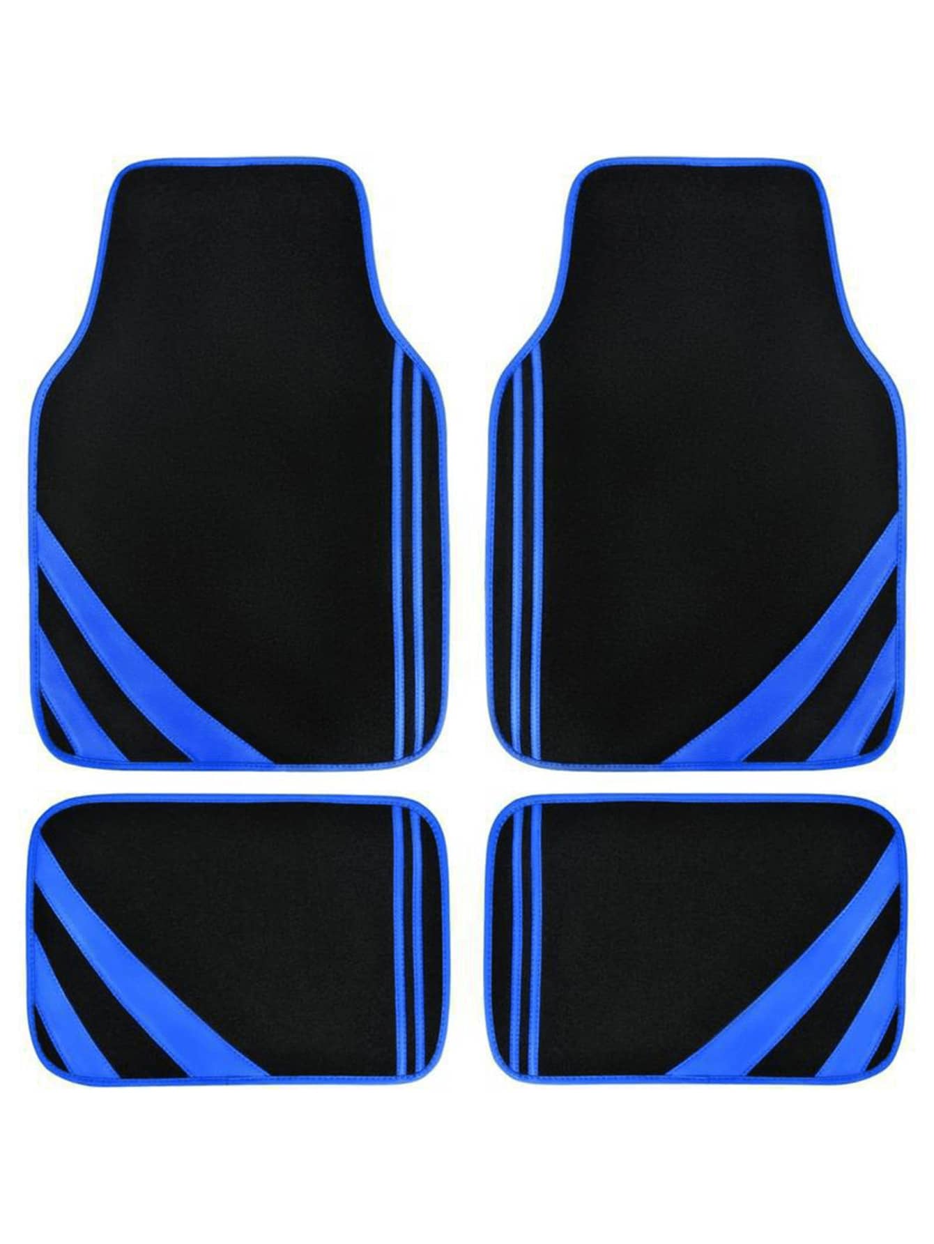 4pcs Car Floor Mats, Minimalist Design, Absorbent Anti-Slip, Washable, Fashionable Interior Protection, Suitable For Sedans, Hatchbacks And SUVs, All Season, Ideal For New Drivers, New Year Gift, 2D F