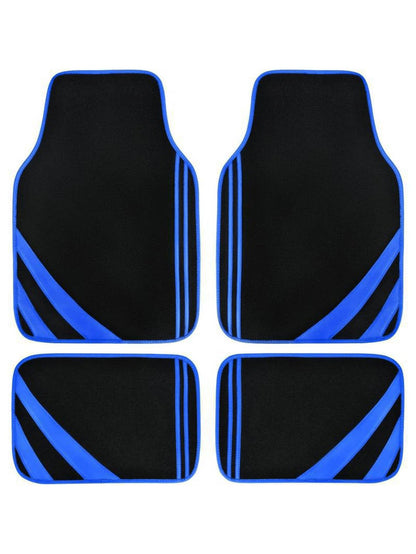 4pcs Car Floor Mats, Minimalist Design, Absorbent Anti-Slip, Washable, Fashionable Interior Protection, Suitable For Sedans, Hatchbacks And SUVs, All Season, Ideal For New Drivers, New Year Gift, 2D F