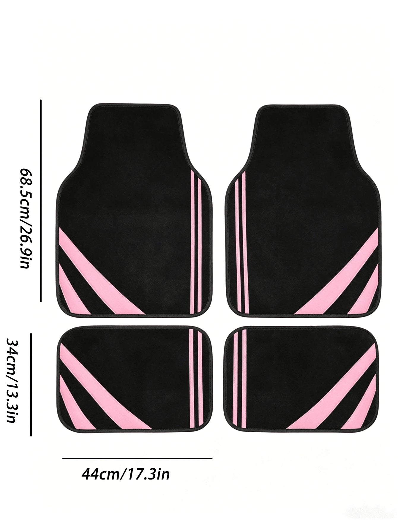 4pcs Car Floor Mats, Minimalist Design, Absorbent Anti-Slip, Washable, Fashionable Interior Protection, Suitable For Sedans, Hatchbacks And SUVs, All Season, Ideal For New Drivers, New Year Gift, 2D F