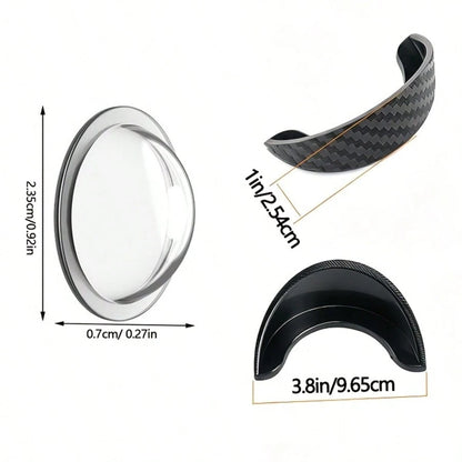 4pcs Car Reverse Camera Rain Cover, Self-Adhesive Waterproof Rearview Camera Sunshade, Carbon Fiber Texture Rain & Snow Proof Camera Lens Protector, Dustproof & Waterproof Car Parking Camera Sunshade
