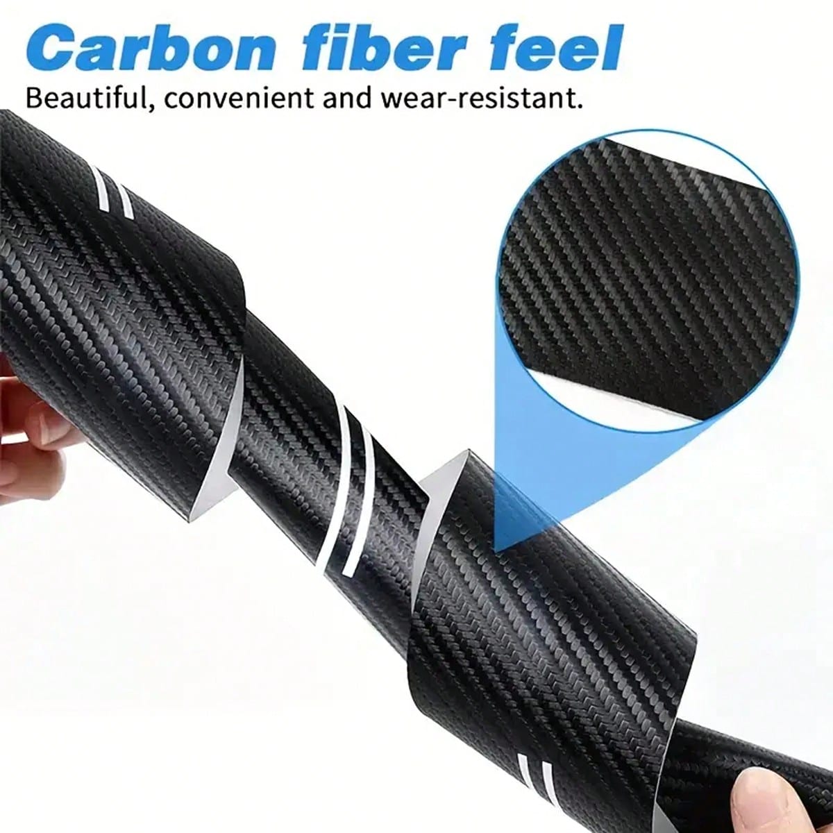 4pcs Carbon Fiber Heart-Shaped Door Sill Protectors- Anti-Scratch, Anti-Collision, Easy Installation, Anti-Slip, Elastic Installation, Protect Car Door Edges, Suitable For All Models, Durable Black C