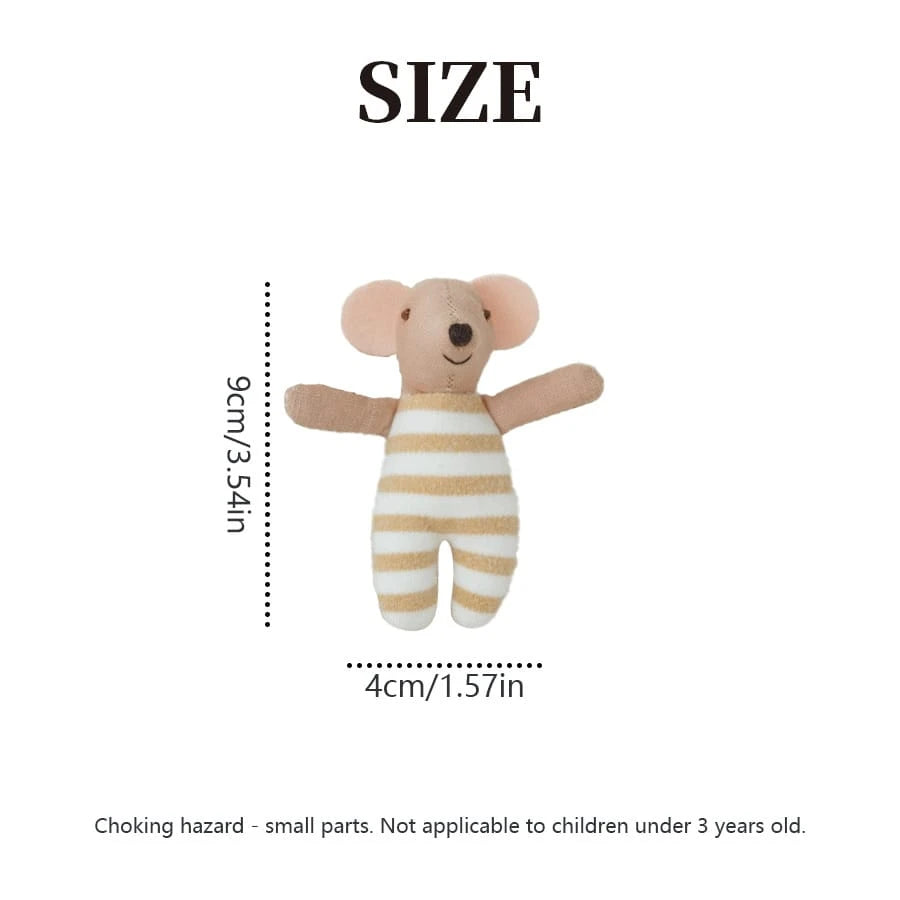 4pcs Danish Fairy Tale Style Fabric Mouse Dolls, Thumb Puppet Toys, Children's Plush Dolls, Pretend Play Dolls, Cute Mouse Plush Toys, Zodiac Gift, Birthday Gift, Decorative Animal Dolls, Christmas De