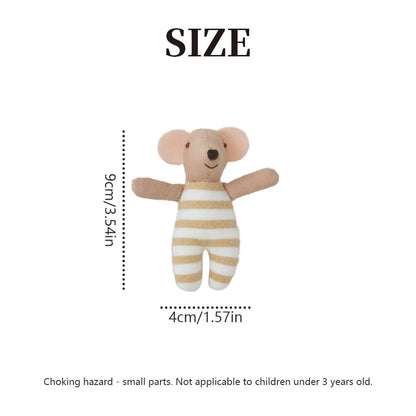 4pcs Danish Fairy Tale Style Fabric Mouse Dolls, Thumb Puppet Toys, Children's Plush Dolls, Pretend Play Dolls, Cute Mouse Plush Toys, Zodiac Gift, Birthday Gift, Decorative Animal Dolls, Christmas De