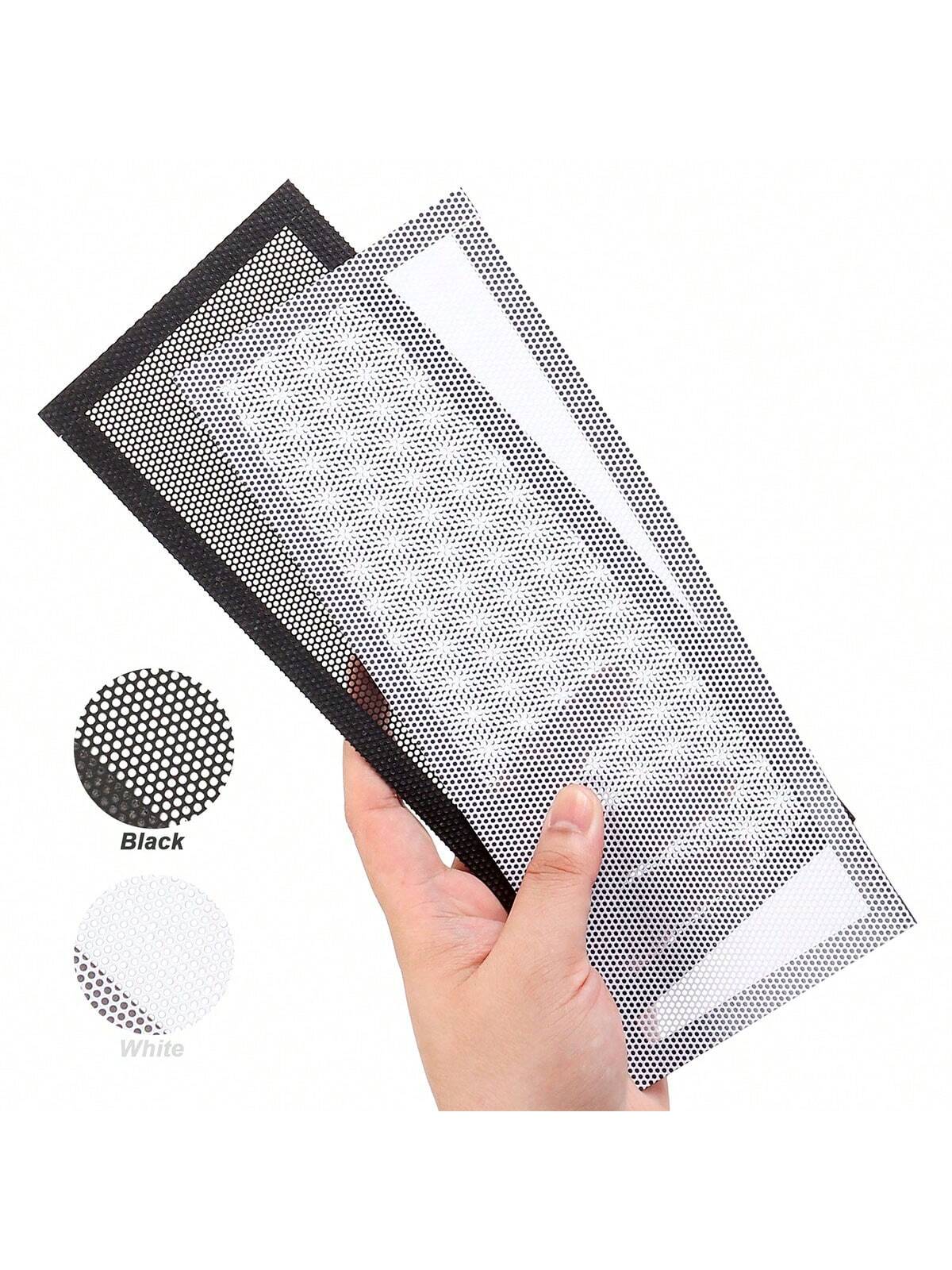 4pcs Magnetic Floor Vent Covers, Multi-Size Durable Air Vent Grille Baffles For Wall, Ceiling, Floor, Catch Debris, Hair, Dust, Toys, Easy Installation, Black, White